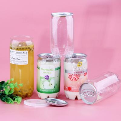 China Food Grade Clear Plastic Juice Jars Plastic Soda Can for sale