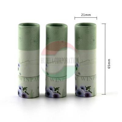 China Biodegradable Kraft Paper Lip Balm Tube With CMYK Printing Offset for sale