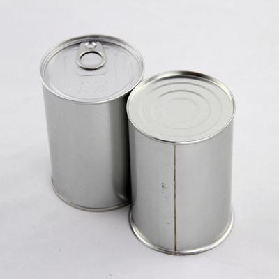 China No Printing Silver Round Coffe / Tea Tin Plate Cans For Canned Food With Air - Tight Cap for sale