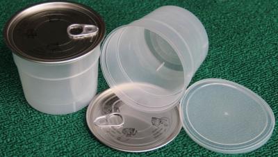 China Transparent Food Grade Material Cup Shape Easy Open End PP Cans for sale