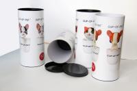 China Glossy Lamination Pets Toy  Paper Composite Cans / Tube  , Dia 73 mm / H 100 mm for sale