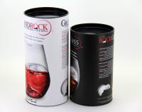China Latas de papel redondas do produto comestível que empacotam com as tampas plásticas pretas para a bacia do copo do vinho à venda
