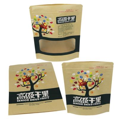 China Zipper Top Matt Laminated Package Paper Bag Kraft Paper Zip Lock Bag for sale