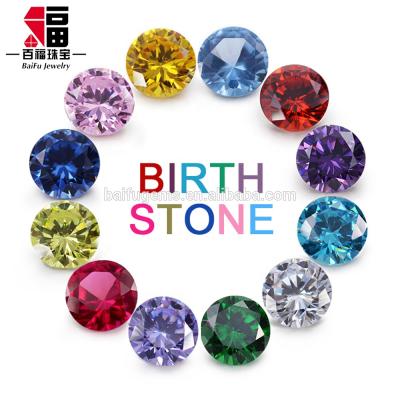 China Game or fire machine cup color 12 month AAAAA CZ colors good quality loose stone lucky stone for sale