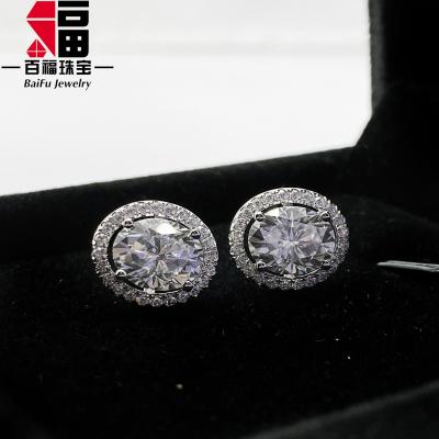 China Nickel and Lead Free Custom Diamond Gold Women Studs Earring from BaiFu 2021 for sale