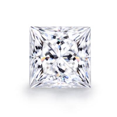 China Baifu Gems Color Set or Square Princess of Fire Cut Synthetic Moissanite Loose Stones for sale