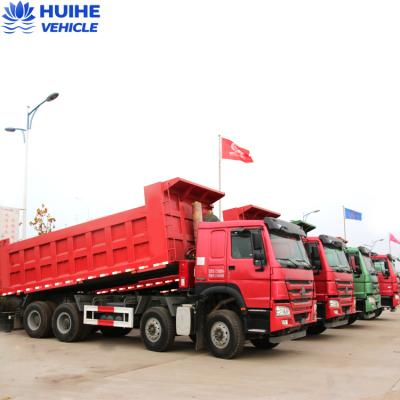 China Usedhowo Used Dump Truck Used Aluminum Alloy Dump Truck 371HP 375HP 8*4 12 Wheels Tipper Truck For Africa Market for sale