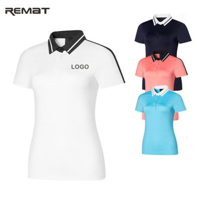 China QUICK DRY Custom Design Brand Polo Shirt Short Sleeve Women Golf Polo T-Shirt Quick Dry Shirts for sale