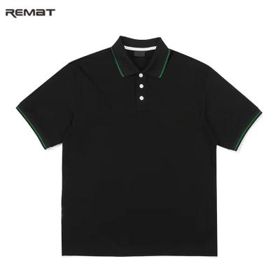 China Polo Shirts Leisure Short Sleeve Polo Shirt Custom Embroidered Logo White Blank Polo Men's Breathable Golf T-shirt for sale