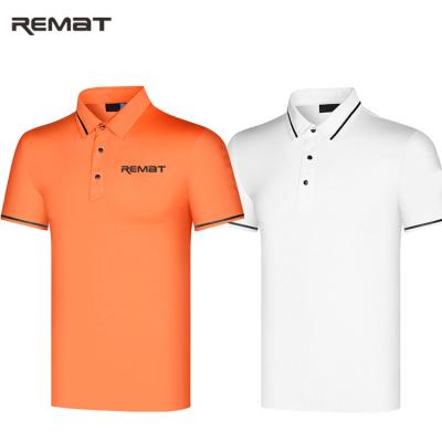 China QUICK DRY Custom Business Mens Golf Shirt Polyester Shorts Sleeved Match Polo Shirt for sale