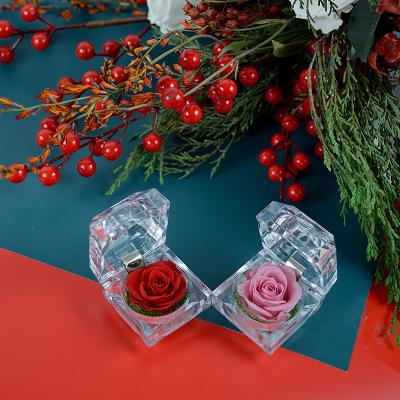 China Customized High Quality Gift Ebay Gift Durable Items And Inexpensive Preserved Roses Box Acrylic Box For Graduation for sale