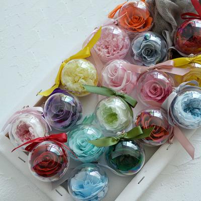 China High Quality DIY Gift Florist Souvenir Supplies Diy Gift Preserves Roses Acrylic Box Key Chain With Good After-sale Service for sale