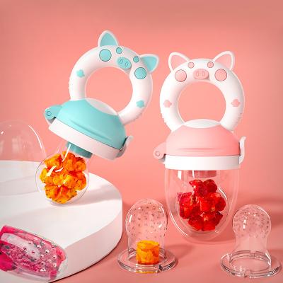 China Food Grade Soft Customized Baby Feeding Silicone Pacifier  		Baby Fruit Food Feeder Pacifier for sale