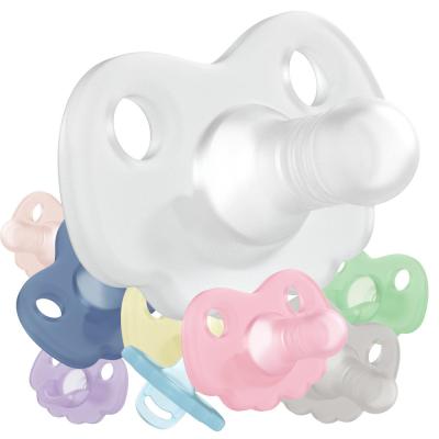 China Bpa Free Infants Bite Chew Supplies Nipple Flat Teat Baby Silicone Pacifier for sale