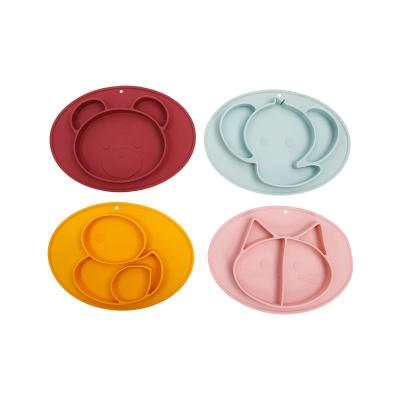 China OEM Rice Bowl Gift Feeding Silicone Children Baby Tableware Set for sale