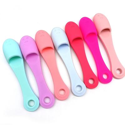 China Soft Cleaning Brushes Face Washing Massage Cleaner Scrubber Silicone Facial Brush for sale