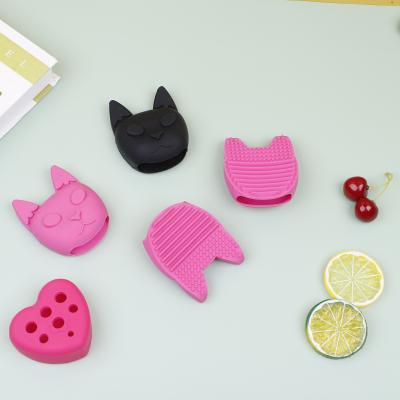 China Face Cleansing Facial Brush Cat Silicone Brush Cleaner for sale