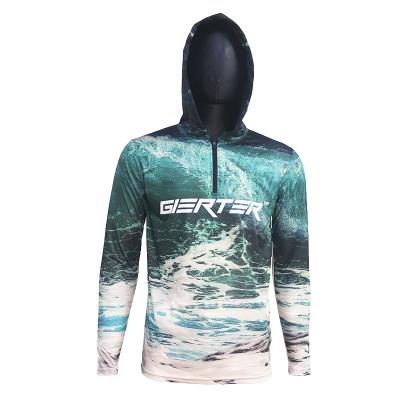 China Anti-Bacterial Hot sale polyester fishing jersey fishing wear long sleeve fishing sportswear men oem for sale