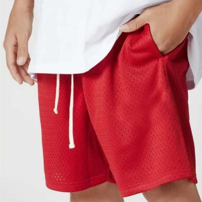 China wholesale custom Anti-wrinkle logo sublimation printed breathable 100% polyester mesh mens sports shorts for sale