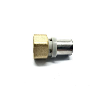 China 50 years China GA Factory Brass Press Pipe Fittings Female Socket for Pex And Floor Heating Pipe for sale