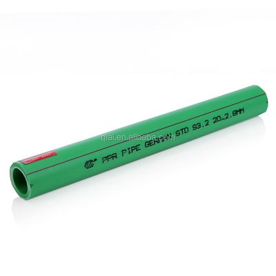 China Corrosion Resistant GA Brand Water delivery plastic water pipe white green ppr pipe with double color for sale