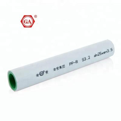 China Corrosion Resistant GA-4801 Brand green white color 20-160mm ppr pipe ppr plastic pipe for sale