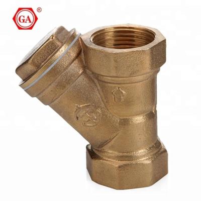 China For cold and hot water piping system GA Qiai factory wholesale GA Brass GA-1826 Filter For water Plumbing Tube Pipe for sale