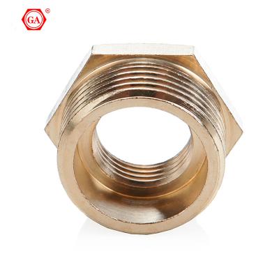 China Plumbing area GA factory hot sale brass fittings male connector reducing bush 1/8-3inch for sale