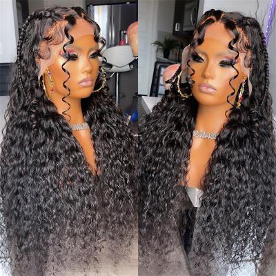 China Loose Wave Wholesale HD Transparent Lace Front Wig,Cuticle Aligned Curly Wave Virgin Hair Lace Wig,High Quality Lace Wig With Baby Hair for sale