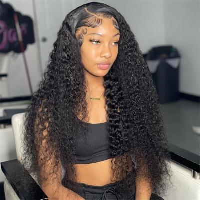 China Loose Wave Cheap HD Transparent Lace Front Wig,Black Virgin Hair Lace Front Wig Vendor,Bleached Knots Lace Front Wig for Black Women for sale