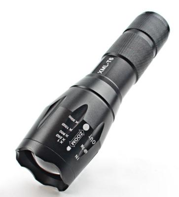 China A100 Outdoor Telescopic Zoom LED Outdoor Tactical Flashlight Rechargeable Battery for sale