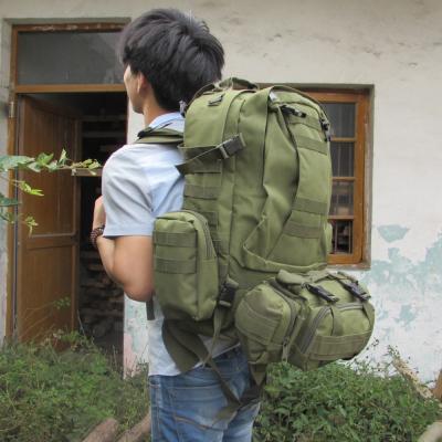 China Outdoor Backpack Outdoor Sport Waterproof Climbing Camper Hiking Trekking Travel 3P Military Tactical Rucksack 40L for sale