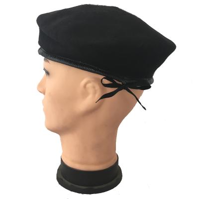 China Character Customized Hunting Combined Black Military Beret for sale