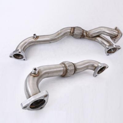 China Heavy Duty Stainless Steel Stainless Steel Up Pipes Fits For Ford 6.4 Powerstroke 6.4L Diesel 08-10 NO EGR PROVISION for sale