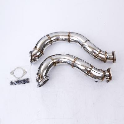 China 304 Stainless Steel 3 Inch Cast Stainless Steel Catless V2 N54 Downpipes For BMW for sale