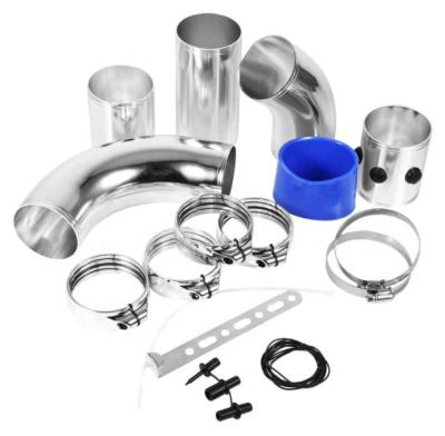 China Automotive Exhaust System Intake Pipe, Universal Aluminum Alloy Intake Pipe Kit Cold Air Filter Injection System Car Cold Air Intake Induction Filter for sale