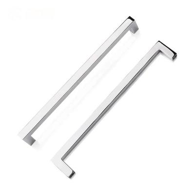 China Contemporary Cabinet Drawer Door Pull Handles Stainless Steel Wardrobe Handle Fancy Sideboard Door Handle for sale