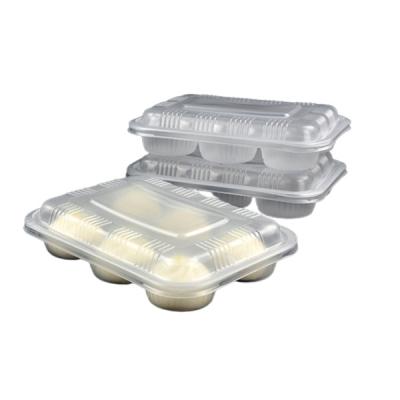 China Disposable Cupcake Holders Disposable Cupcake Carrier Trays Packaging Box for sale