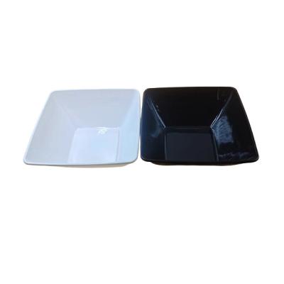 China Reusable Custom Black White Multipurpose Salad Bowl Recyclable Clear Food Grade Container PP Bowls for sale