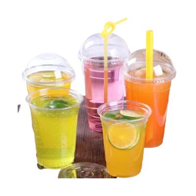 China Electronics Beverage Cup New Design Recycled Thick Transparent Juice Takeaway Cup for sale