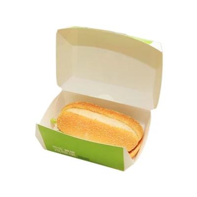 China Waterproof Paper Mini Clamshell Take Out Boxes for Mini Appetizers Or Desserts Serve Sliders or Small Sandwiches for sale