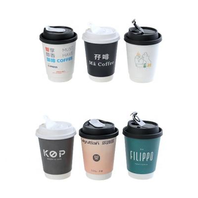 China Eco - Friendly Recycled Materials Take Away Disposable Double Wall Tea / Milk / Water Coffee Paper Cup for sale