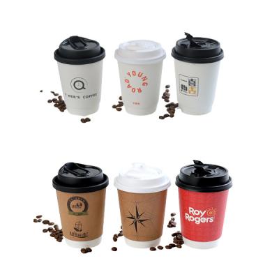 China Recycled Materials Custom Disposable Paper Cup For Hot Beverage Coffee Tea , Advertising Promotion Logo Printed for sale