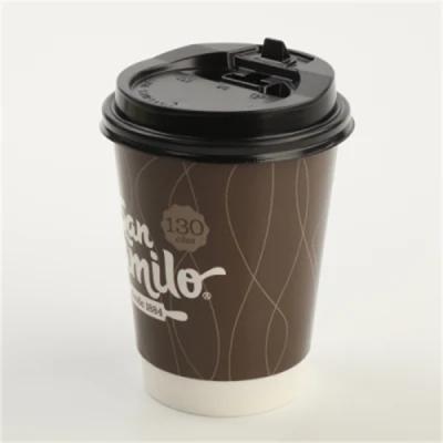 China Recycled Compostable Single Wall Disposable Double Materials Coffee Tea Hot Paper Cups for sale