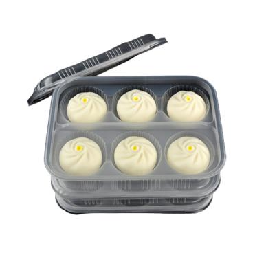 China Disposable Universal Disposable Transparent 6 Grids Lattice Bread Tart Cupcake Lunch Packing Takeout Box for sale