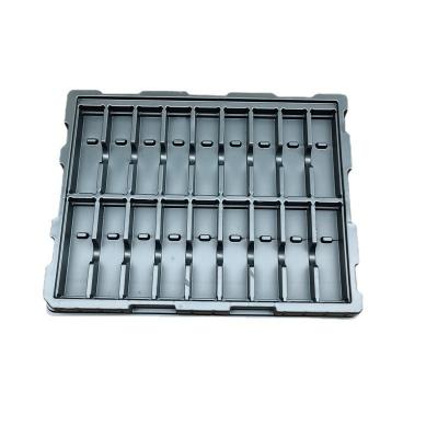 China Recyclable Custom Inner PCB Electronic Components POS Blister Box ESD Black Blister Packing Tray for sale