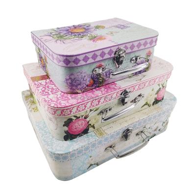 China Recyclable Customized Suitcase Box Recycled Handmade Gift Box Gift Packing Storage Box for sale