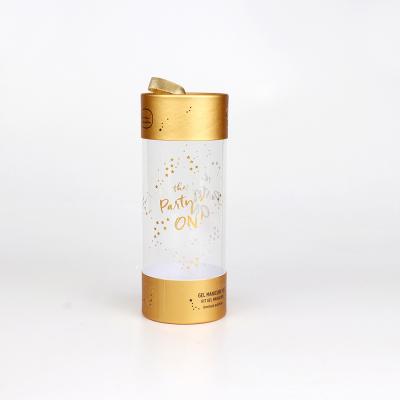 China Recyclable Can Be Customized Environmental Friendly Cosmetic Cylinder PET Box Display Perfume Packaging Box for sale