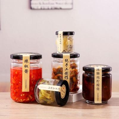 China Hot sale 3oz 4oz 5oz 6 oz 7oz 8oz 10oz 14oz 16oz 32oz freshness preservation clear round glass food jars food storage canning jars with metal lids for sale