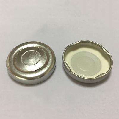 China Non Spill 38mm 43mm 48mm 53mm Tinplate Metal Cap Twist Off Lids For Glass Jar for sale